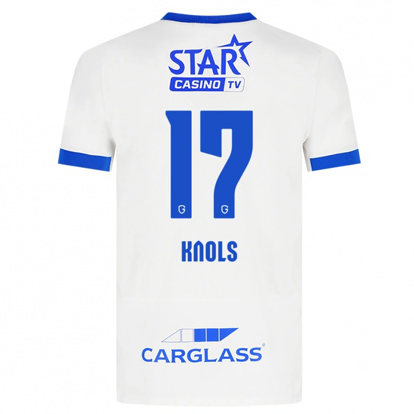 Danxen Niño Camiseta Myrthe Knols #17 Blanco Azul 2ª Equipación 2026/27 La Camisa