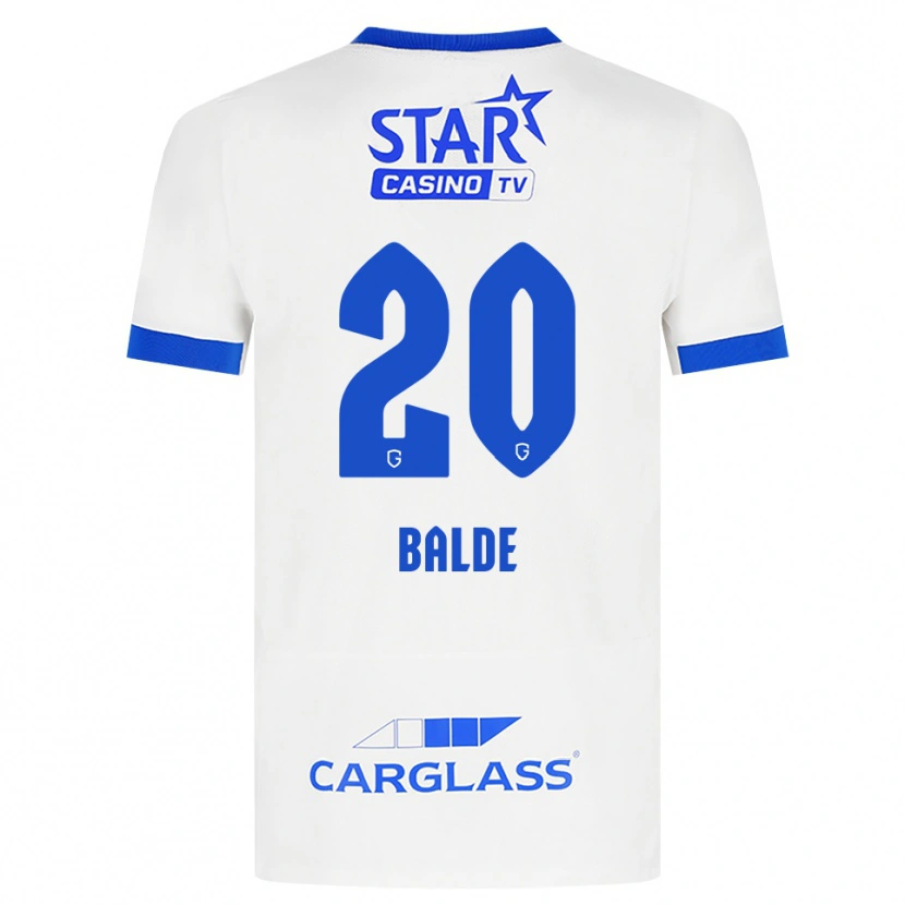 Danxen Niño Camiseta Thierno Balde #20 Blanco Azul 2ª Equipación 2026/27 La Camisa