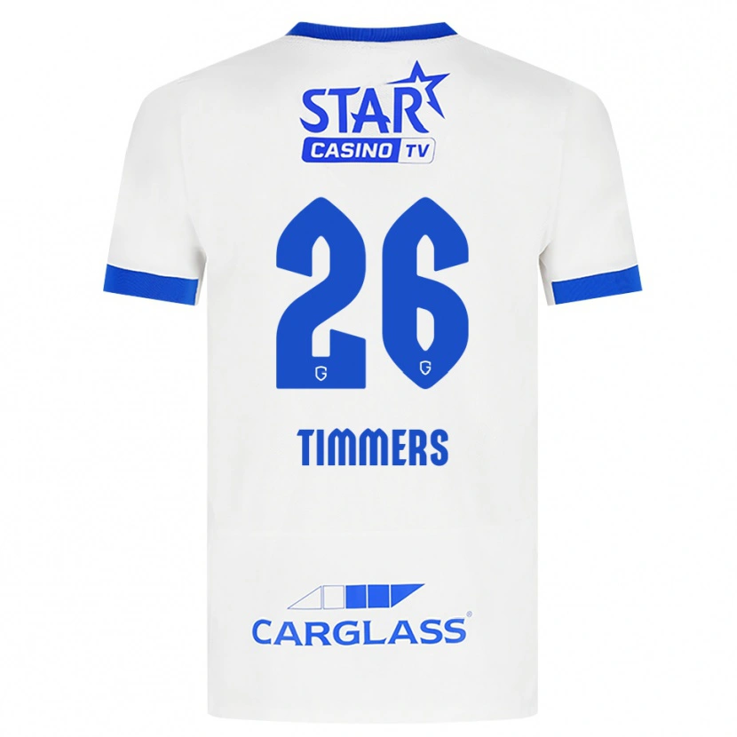 Danxen Niño Camiseta Sebastiaan Timmers #26 Blanco Azul 2ª Equipación 2026/27 La Camisa