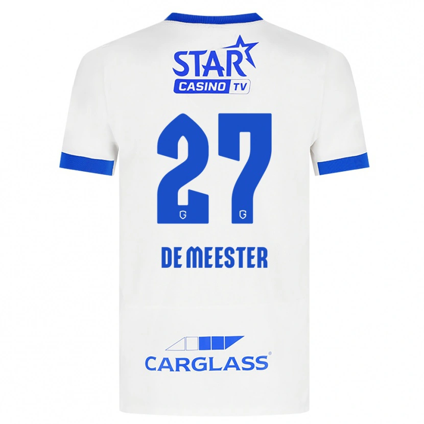 Danxen Niño Camiseta Joyce De Meester #27 Blanco Azul 2ª Equipación 2026/27 La Camisa