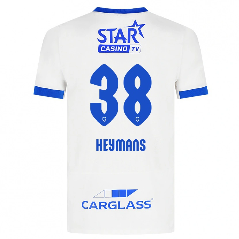 Danxen Niño Camiseta Daan Heymans #38 Blanco Azul 2ª Equipación 2026/27 La Camisa