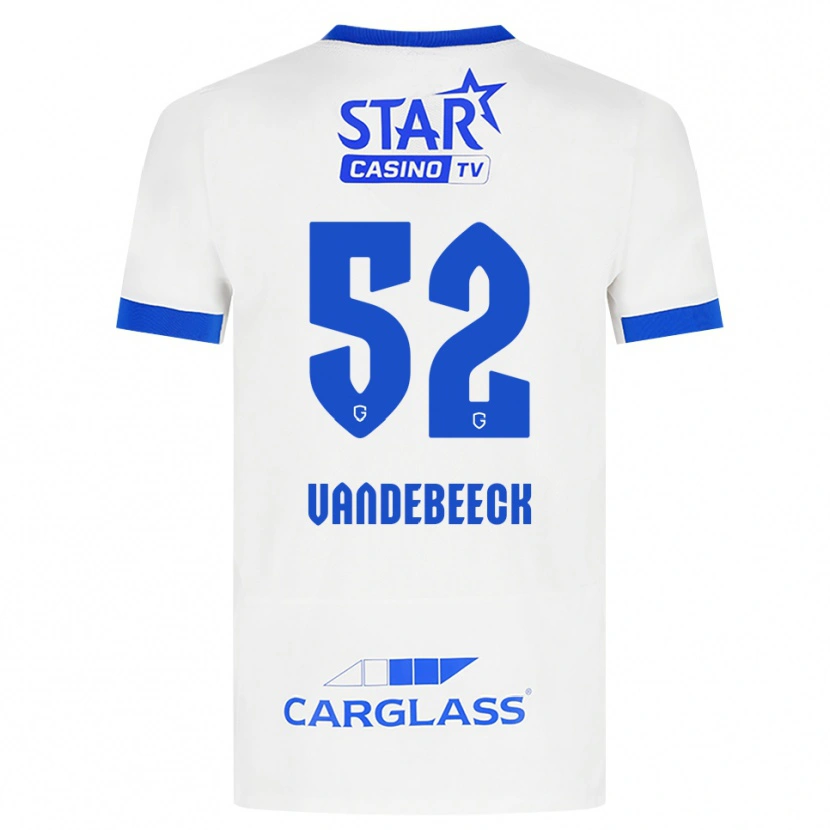 Danxen Niño Camiseta Emmely Vandebeeck #52 Blanco Azul 2ª Equipación 2026/27 La Camisa
