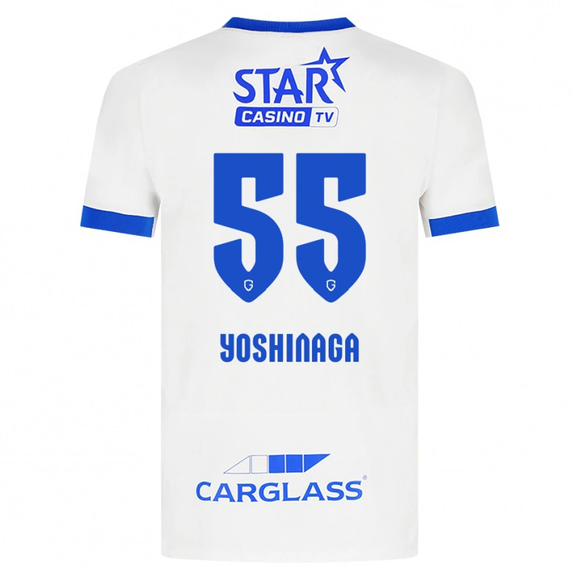 Danxen Niño Camiseta Yumeki Yoshinaga #55 Blanco Azul 2ª Equipación 2026/27 La Camisa