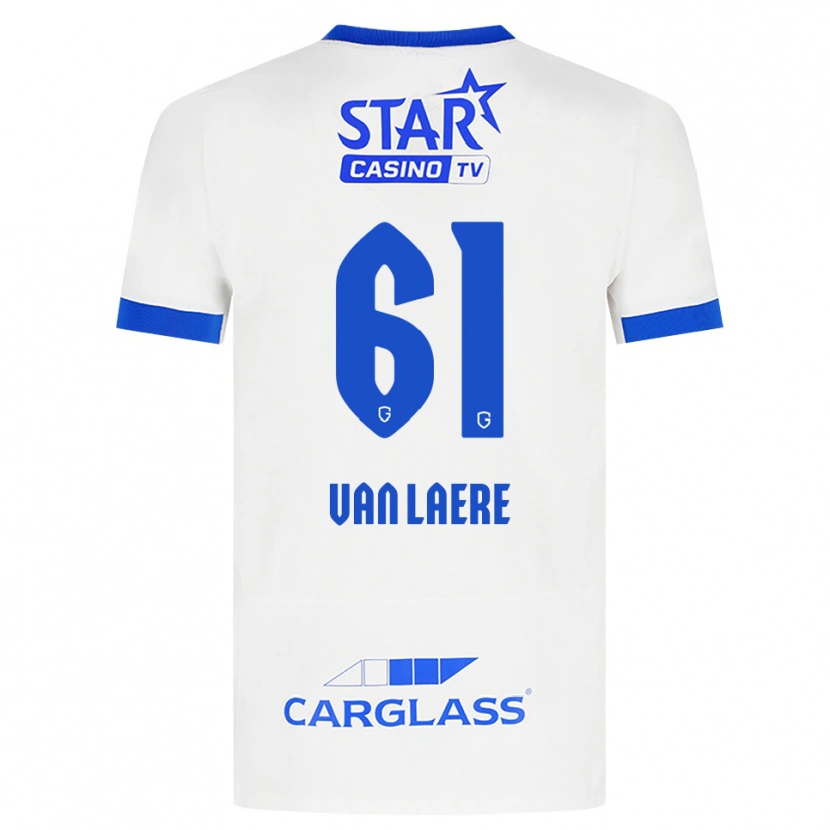 Danxen Niño Camiseta Daan Van Laere #61 Blanco Azul 2ª Equipación 2026/27 La Camisa