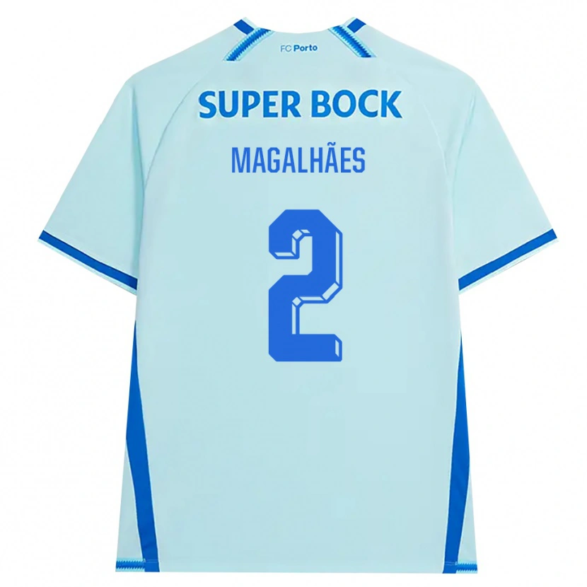 Danxen Niño Camiseta Rafael Magalhães #2 Cianclaro Azul Equipación Tercera 2026/27 La Camisa