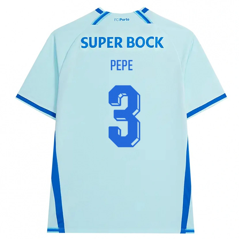 Danxen Niño Camiseta Pepe #3 Cianclaro Azul Equipación Tercera 2026/27 La Camisa