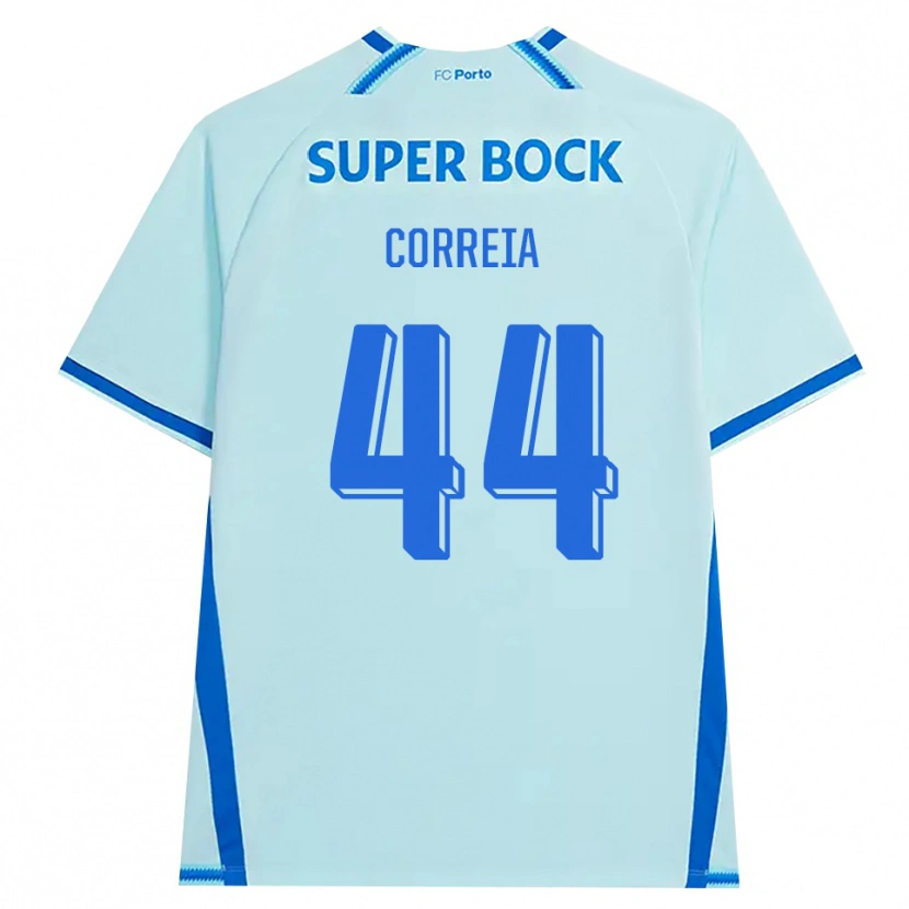 Danxen Niño Camiseta Romain Correia #44 Cianclaro Azul Equipación Tercera 2026/27 La Camisa
