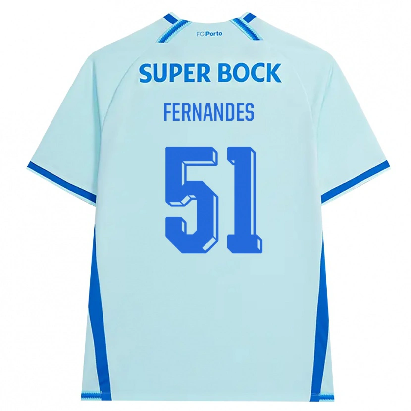 Danxen Niño Camiseta Diogo Fernandes #51 Cianclaro Azul Equipación Tercera 2026/27 La Camisa