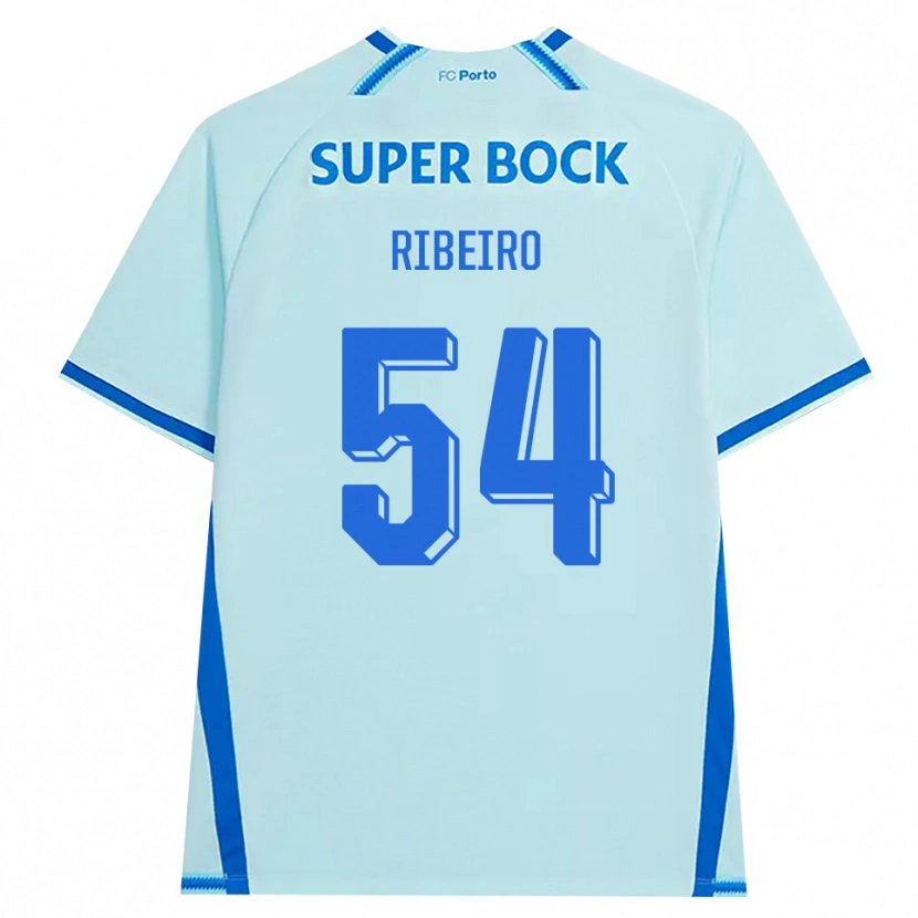Danxen Niño Camiseta António Ribeiro #54 Cianclaro Azul Equipación Tercera 2026/27 La Camisa