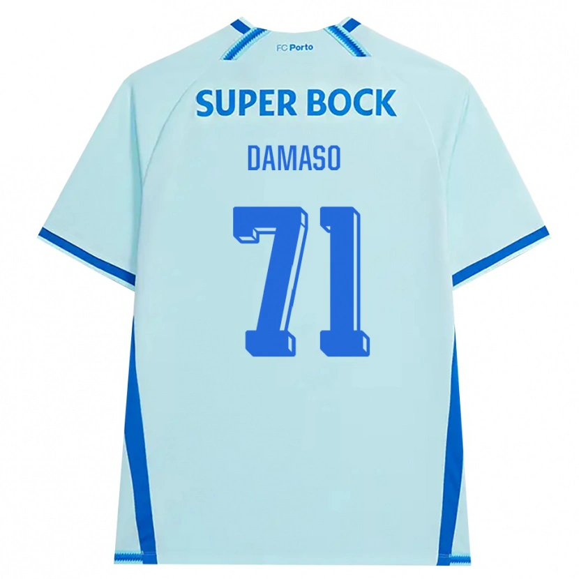 Danxen Niño Camiseta Nico Damaso #71 Cianclaro Azul Equipación Tercera 2026/27 La Camisa