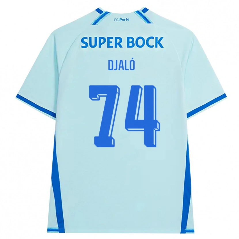 Danxen Niño Camiseta Ussumane Djaló #74 Cianclaro Azul Equipación Tercera 2026/27 La Camisa