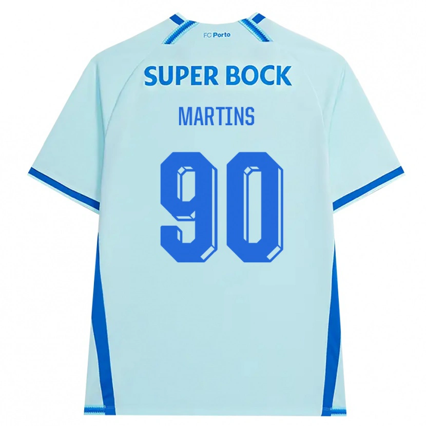 Danxen Niño Camiseta Gil Martins #90 Cianclaro Azul Equipación Tercera 2026/27 La Camisa