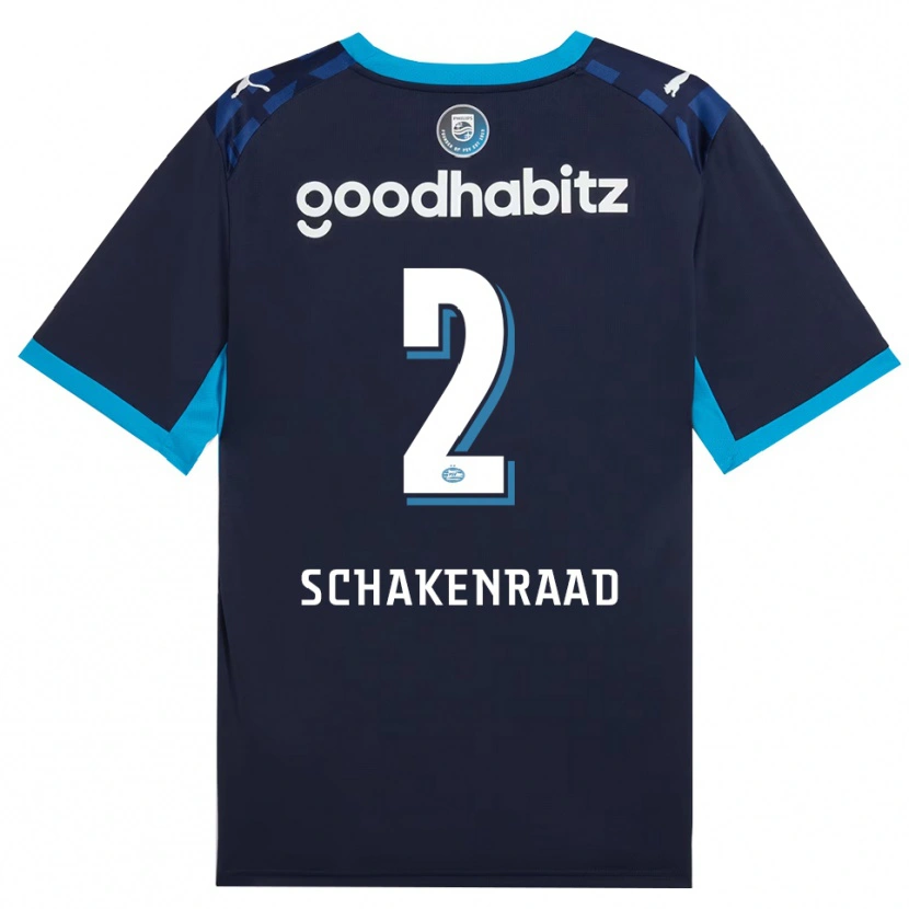 Danxen Niño Camiseta Loek Schakenraad #2 Azuldodger Azulreal Equipación Tercera 2026/27 La Camisa