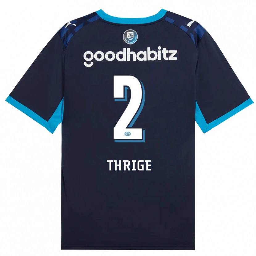 Danxen Niño Camiseta Sara Thrige #2 Azuldodger Azulreal Equipación Tercera 2026/27 La Camisa