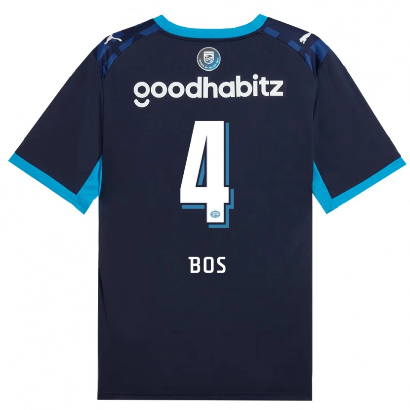 Danxen Niño Camiseta Floris Bos #4 Azuldodger Azulreal Equipación Tercera 2026/27 La Camisa