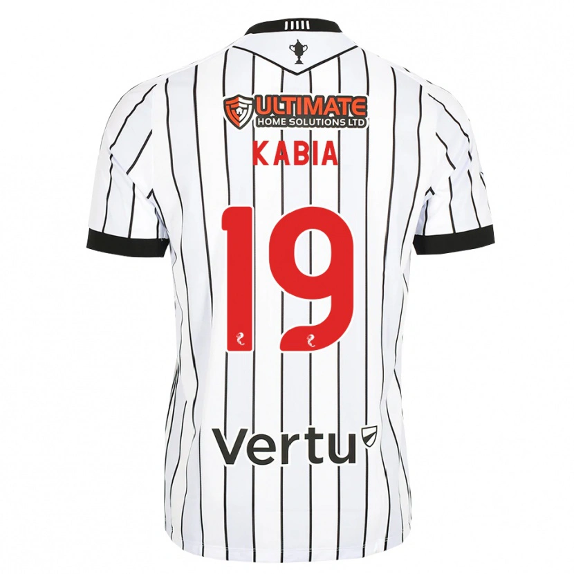 Danxen Niño Camiseta Ismeal Kabia #19 Blanco Negro Rojo 1ª Equipación 2026/27 La Camisa