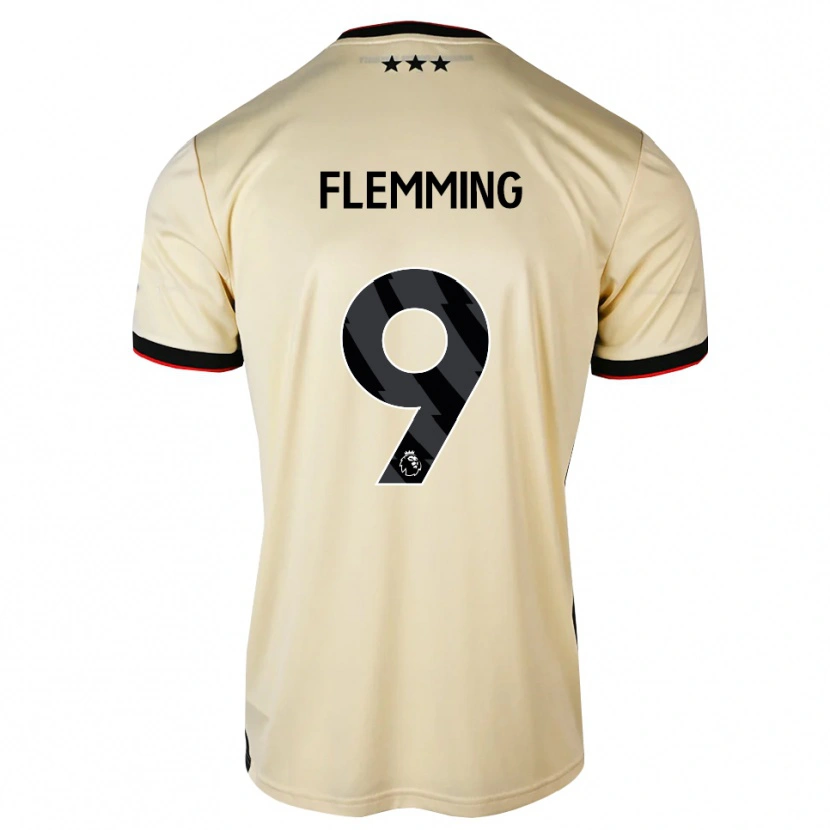 Danxen Niño Camiseta Zian Flemming #9 Lemonchiffon Negro Rojo 2ª Equipación 2026/27 La Camisa