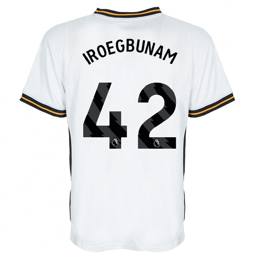 Danxen Niño Camiseta Tim Iroegbunam #42 Blanco Naranja Negro 2ª Equipación 2026/27 La Camisa