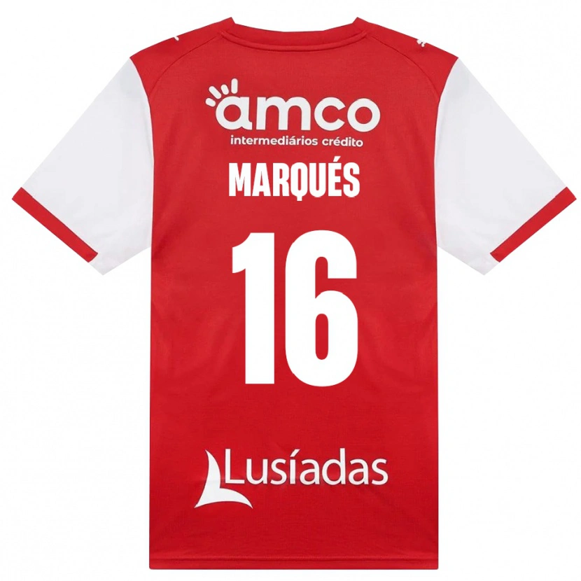Danxen Niño Camiseta Tommy Marqués #16 Rojo Blanco Negro 1ª Equipación 2026/27 La Camisa