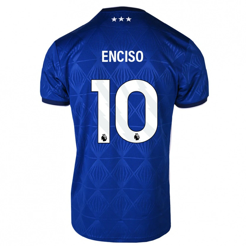 Danxen Niño Camiseta Julio Enciso #10 Azul Medio Blanco Rojo 1ª Equipación 2026/27 La Camisa
