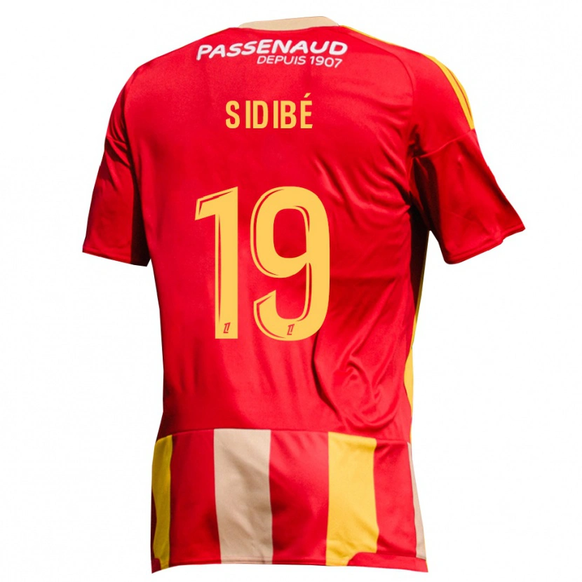 Danxen Niño Camiseta Djibril Sidibé #19 Rojo Amarillo Verde 1ª Equipación 2026/27 La Camisa