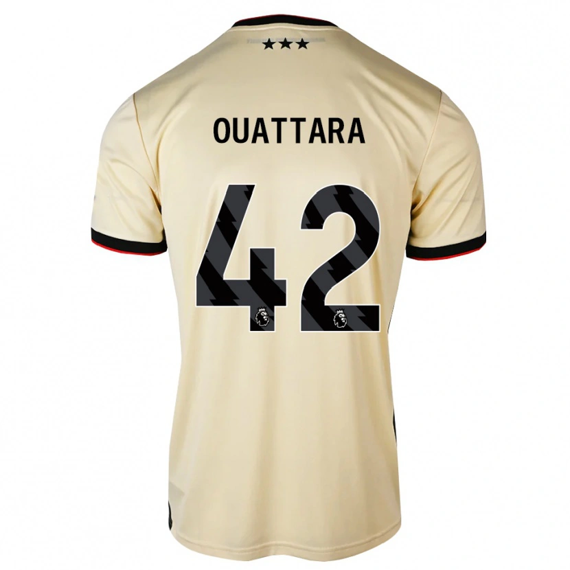 Danxen Niño Camiseta Abdoul Ouattara #42 Lemonchiffon Negro Rojo 2ª Equipación 2026/27 La Camisa