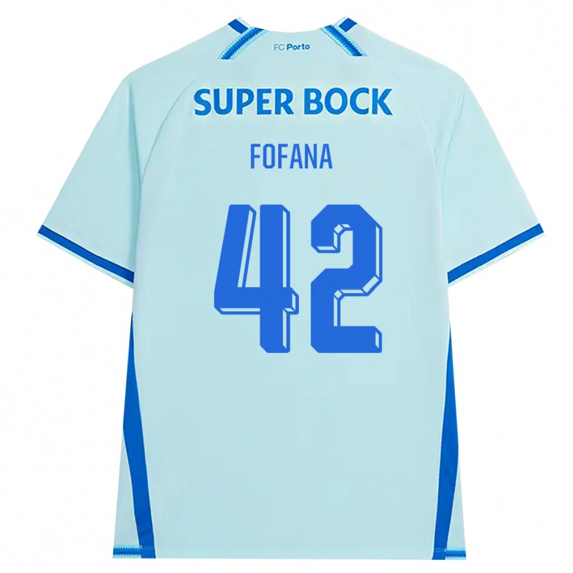 Danxen Niño Camiseta Seko Fofana #42 Cianclaro Azul Equipación Tercera 2026/27 La Camisa