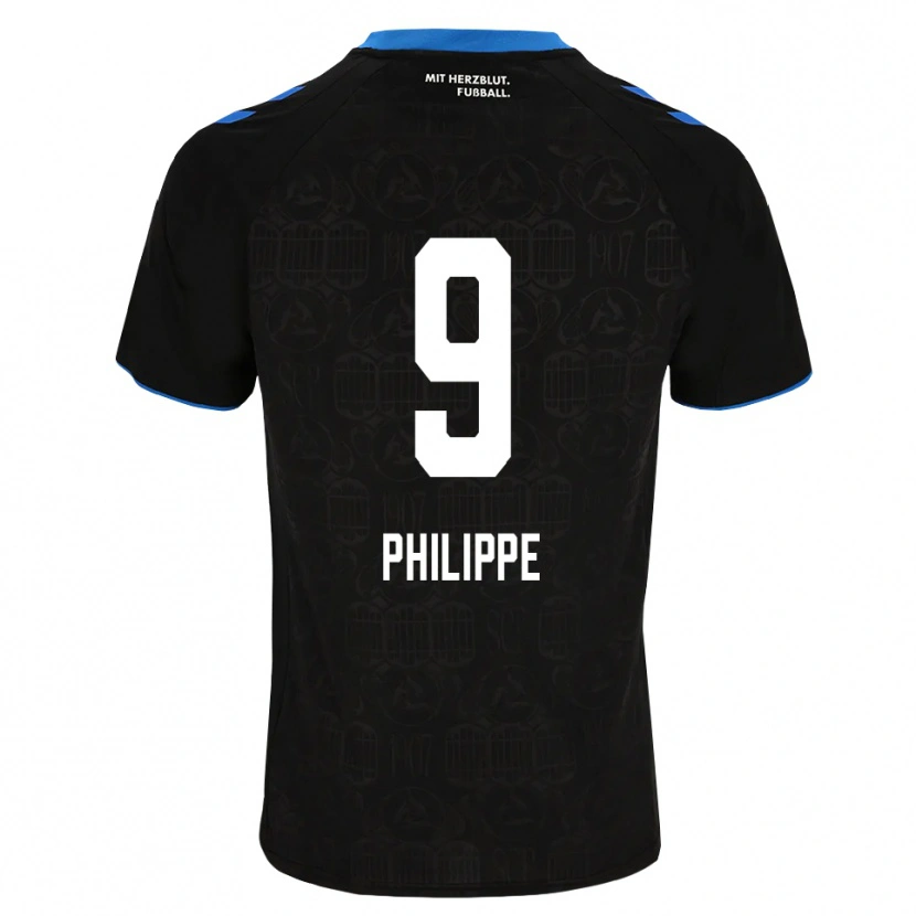 Danxen Niño Camiseta Rayan Philippe #9 Negro Blanco Rojo 1ª Equipación 2026/27 La Camisa