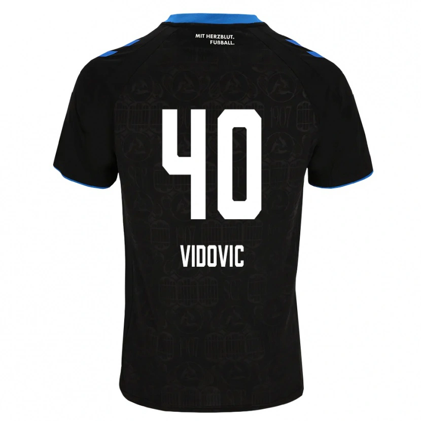 Danxen Niño Camiseta Gabriel Vidovic #40 Negro Blanco Rojo 1ª Equipación 2026/27 La Camisa