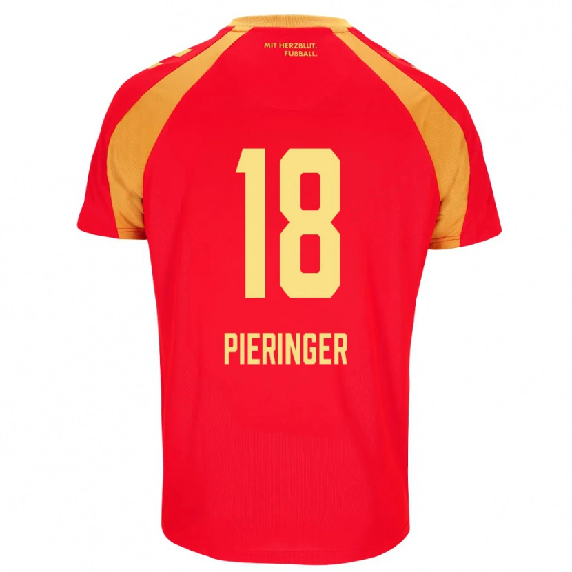 Danxen Niño Camiseta Marvin Pieringer #18 Rojo Naranja Negro 2ª Equipación 2026/27 La Camisa