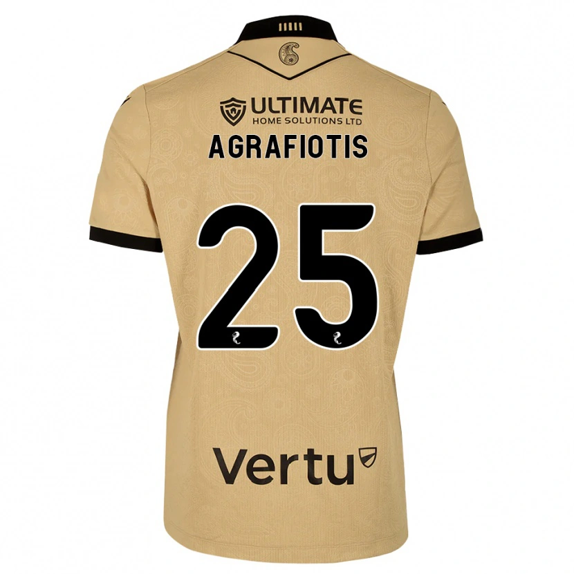 Danxen Niño Camiseta Nikolas Agrafiotis #25 Madera De Burlón Negro 2ª Equipación 2026/27 La Camisa