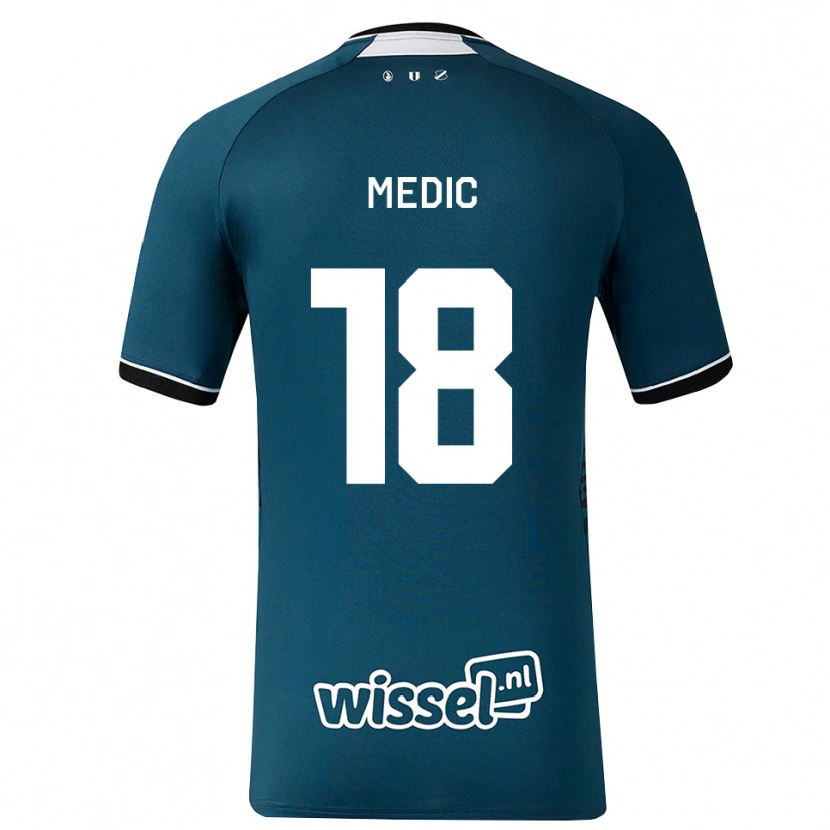 Danxen Niño Camiseta Jakov Medic #18 Grisardodarkslategray Blanco 2ª Equipación 2026/27 La Camisa