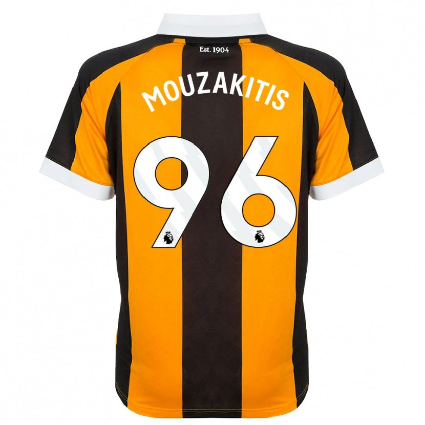 Danxen Niño Camiseta Christos Mouzakitis #96 Naranja Negro Blanco 1ª Equipación 2026/27 La Camisa