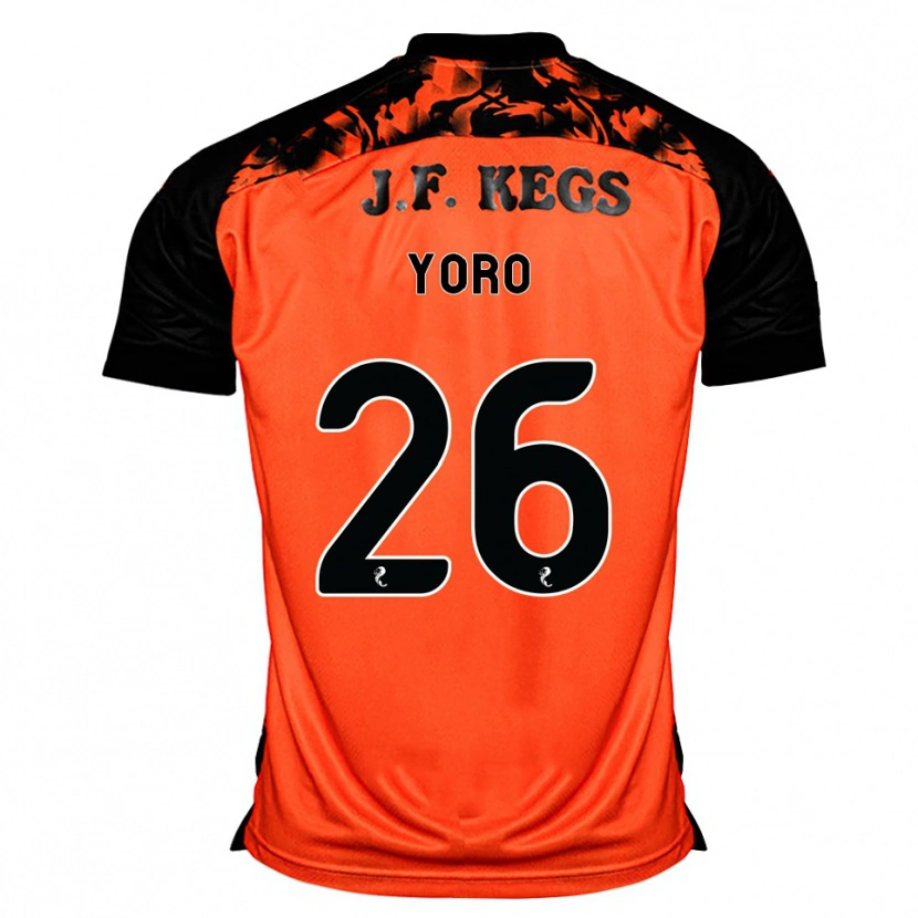 Danxen Hombre Camiseta Abdoulaye Yoro #26 Naranja Negro Blanco 1ª Equipación 2026/27 La Camisa