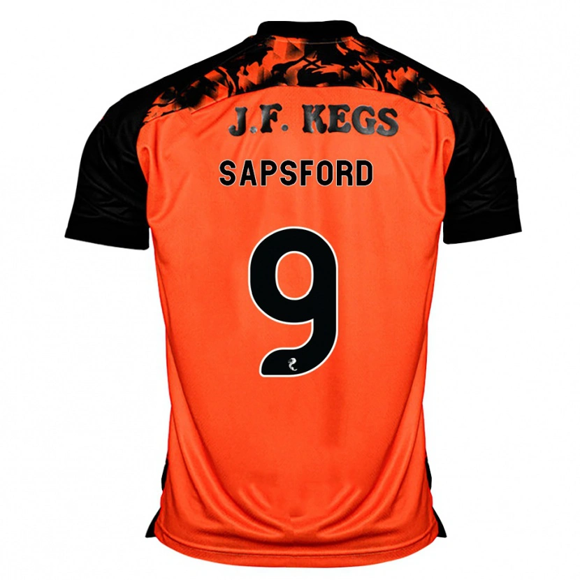 Danxen Hombre Camiseta Zachary Sapsford #9 Naranja Negro Blanco 1ª Equipación 2026/27 La Camisa