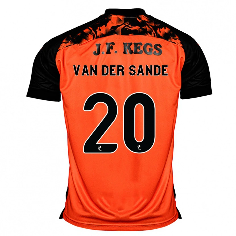 Danxen Hombre Camiseta Jort Van Der Sande #20 Naranja Negro Blanco 1ª Equipación 2026/27 La Camisa