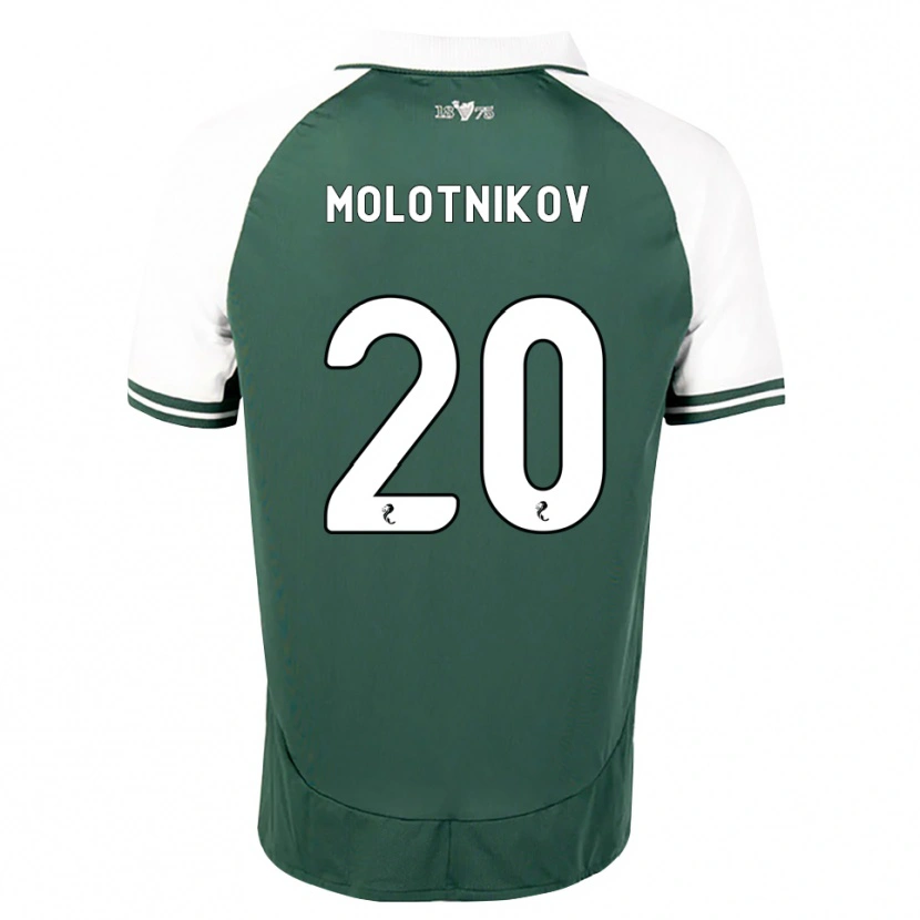 Danxen Hombre Camiseta Rudi Molotnikov #20 Verde Marino Blanco 1ª Equipación 2026/27 La Camisa