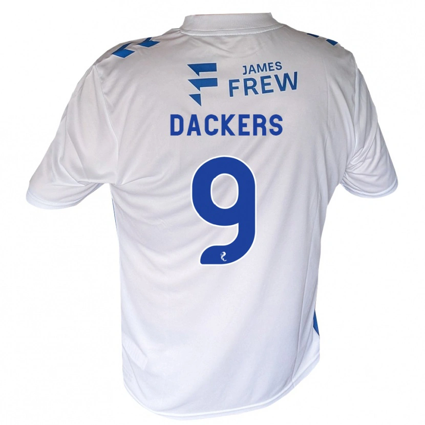 Danxen Hombre Camiseta Marcus Dackers #9 Azul Real Blanco 1ª Equipación 2026/27 La Camisa