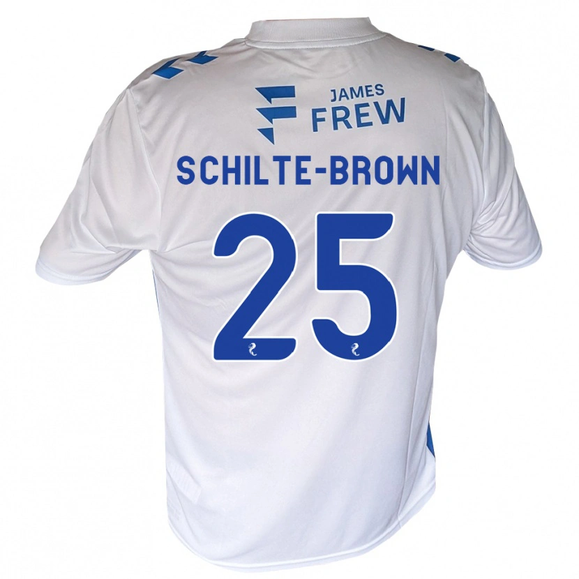 Danxen Hombre Camiseta Ethan Schilte-Brown #25 Azul Real Blanco 1ª Equipación 2026/27 La Camisa