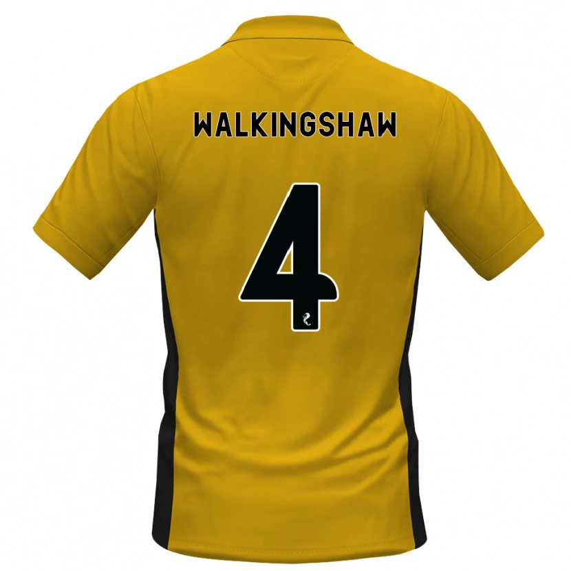 Danxen Hombre Camiseta Rachel Walkingshaw #4 Naranja Negro 1ª Equipación 2026/27 La Camisa