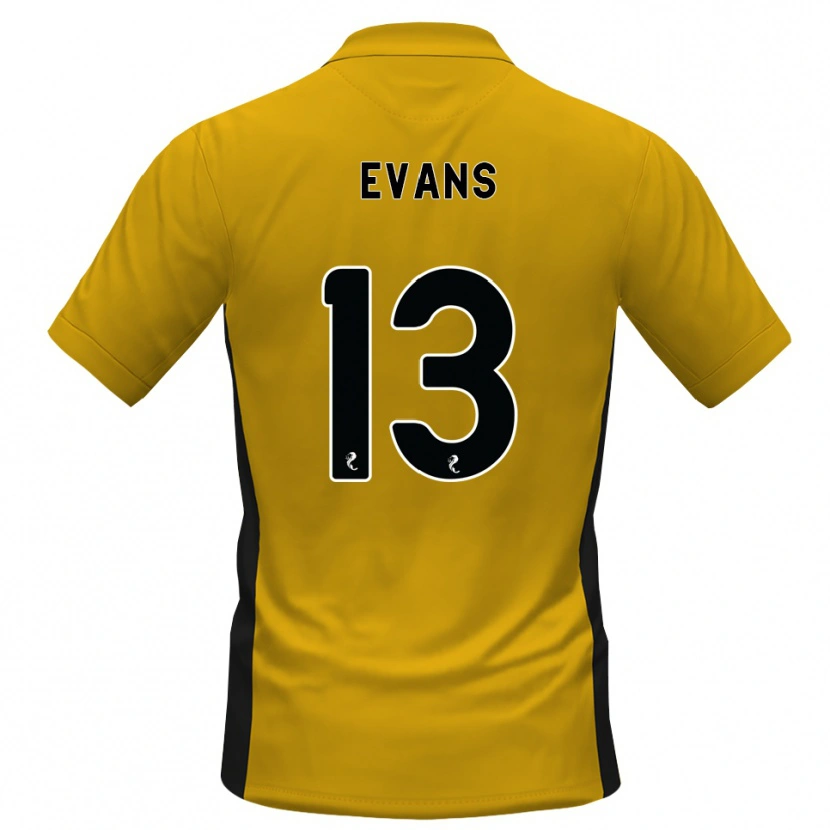 Danxen Hombre Camiseta Lauren Evans #13 Naranja Negro 1ª Equipación 2026/27 La Camisa