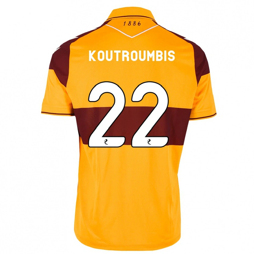 Danxen Hombre Camiseta John Koutroumbis #22 Granate Naranja 1ª Equipación 2026/27 La Camisa
