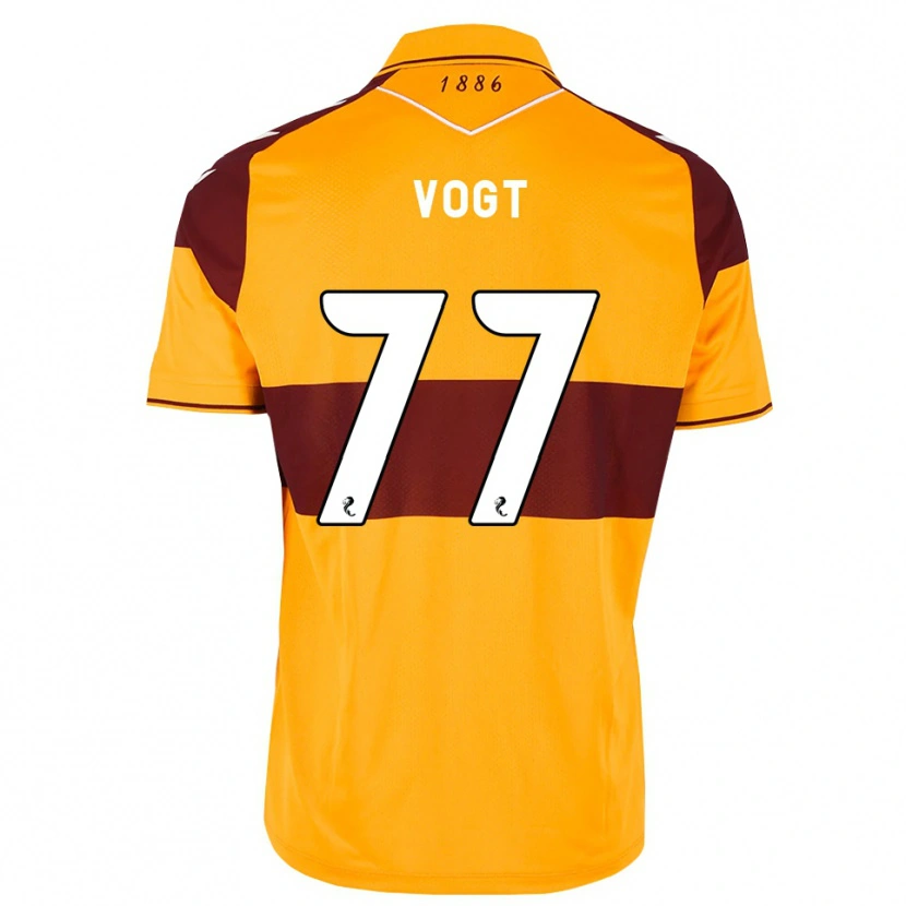 Danxen Hombre Camiseta Willy Vogt #77 Granate Naranja 1ª Equipación 2026/27 La Camisa