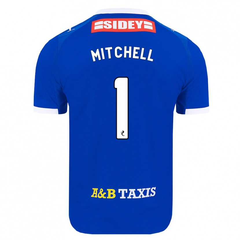 Danxen Hombre Camiseta Ellie Mitchell #1 Azul Rojo Amarillo 1ª Equipación 2026/27 La Camisa