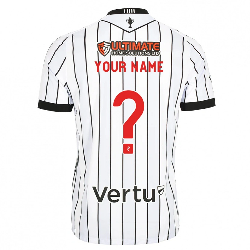 Danxen Hombre Camiseta Su Nombre #0 Blanco Negro Rojo 1ª Equipación 2026/27 La Camisa