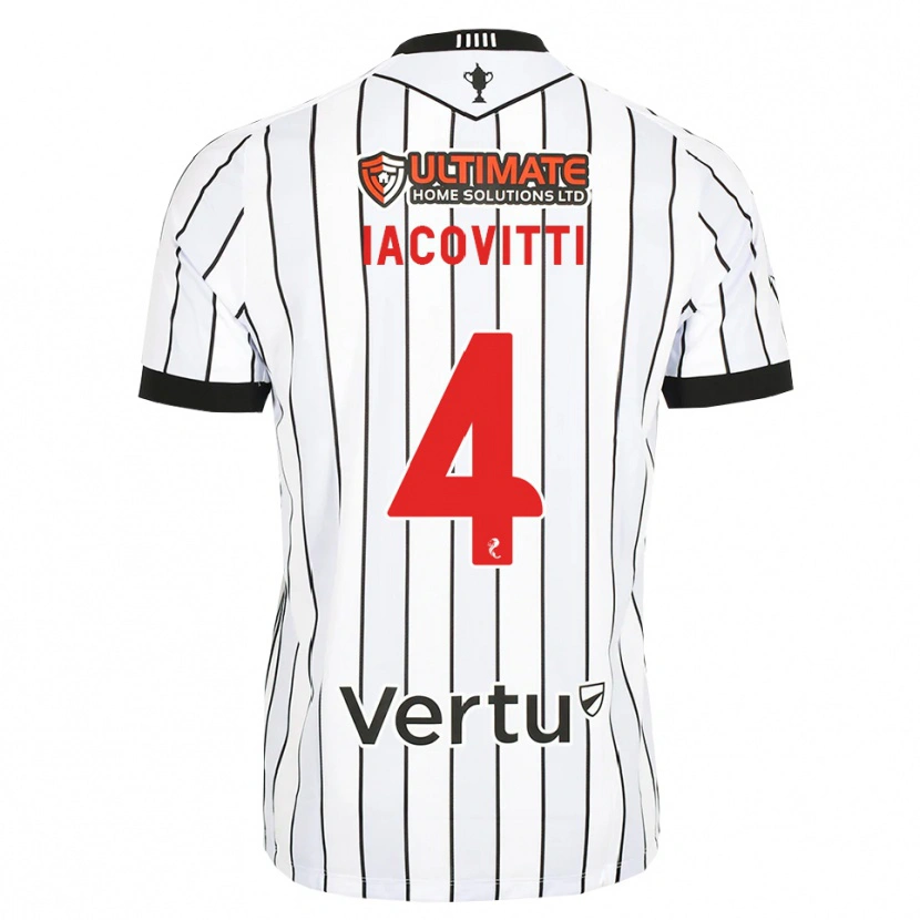 Danxen Hombre Camiseta Alex Iacovitti #4 Blanco Negro Rojo 1ª Equipación 2026/27 La Camisa