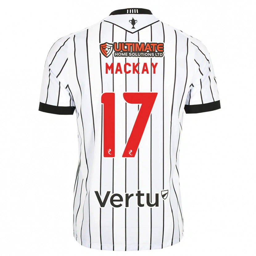Danxen Hombre Camiseta Rory Mackay #17 Blanco Negro Rojo 1ª Equipación 2026/27 La Camisa