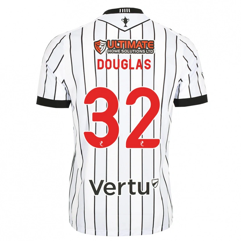 Danxen Hombre Camiseta Luke Douglas #32 Blanco Negro Rojo 1ª Equipación 2026/27 La Camisa