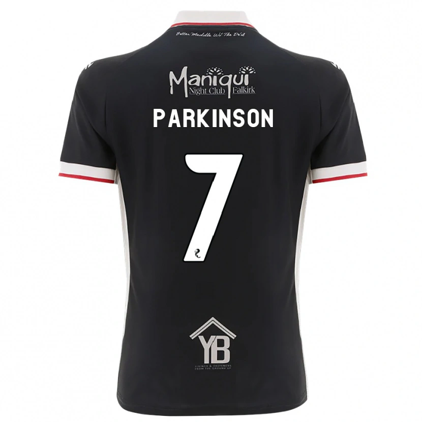 Danxen Hombre Camiseta Ben Parkinson #7 Negro Blanco Rojo 1ª Equipación 2026/27 La Camisa