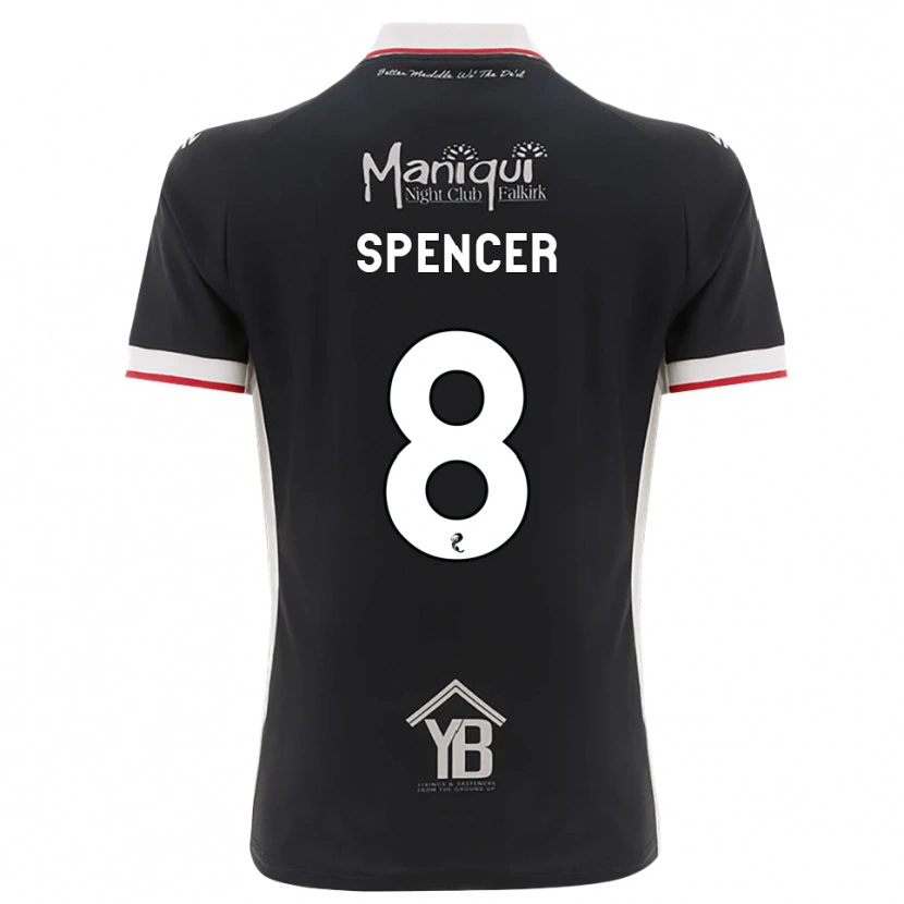Danxen Hombre Camiseta Brad Spencer #8 Negro Blanco Rojo 1ª Equipación 2026/27 La Camisa